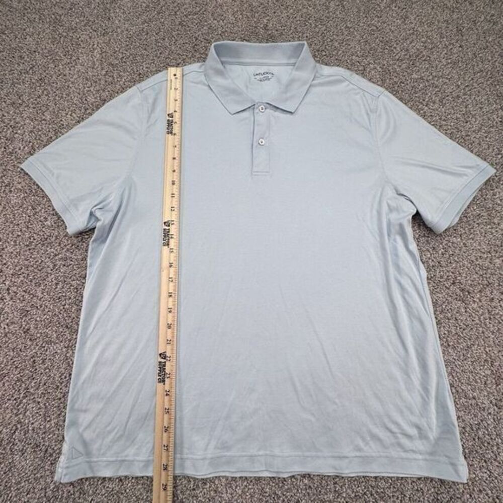 Untuckit Polo Shirt Men XL Extra Large Light Blue Short Sleeve Cotton Damaschino - Picture 7 of 7